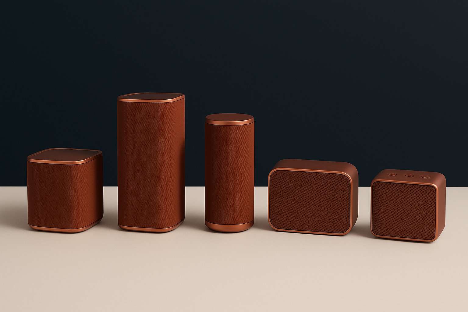 Portable-speaker placement ribbon